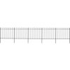 Pletiva vidaXL Zahradní plot s hroty ocel 8,5 x 1,5 m černý [277633]