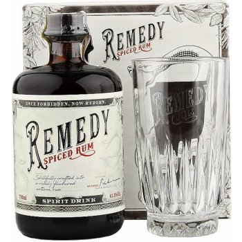 Remedy Spiced Rum 41,5% 0,7 l (dárkové balení 1 sklenice)