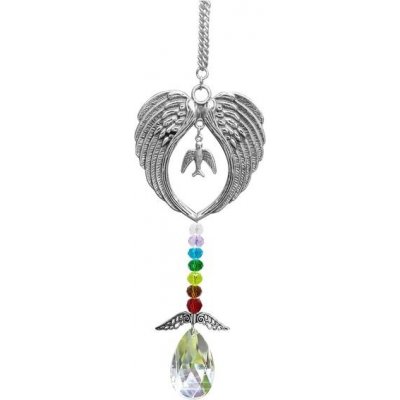 Křišťálový skleněný lapač slunce s andělskými křídly pro zavěšení do auta, doplňky a dekorace na – Hledejceny.cz