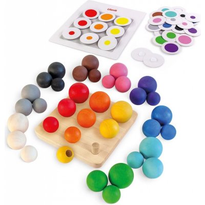 Montessori Ulanik dřevěná hračka "Colourful Balls" – Zboží Mobilmania