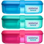 Sistema Krabička na svačinu Ribbon Lunch s vložkou a kelímkem modrá – Zboží Dáma