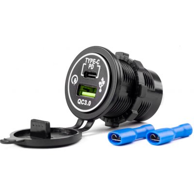 Nabíječka USB+USB-C 12/24V MOD-08 – Zboží Živě