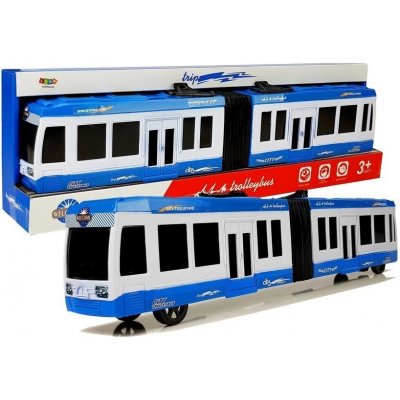 Lean Toys Kloubový autobus s třecím pohonem modrý