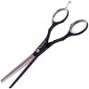 Kadeřnické nůžky Kiepe Professional Luxury Series 2447 5,5´ Blackefilační nůžky na vlasyčerno stříbrné