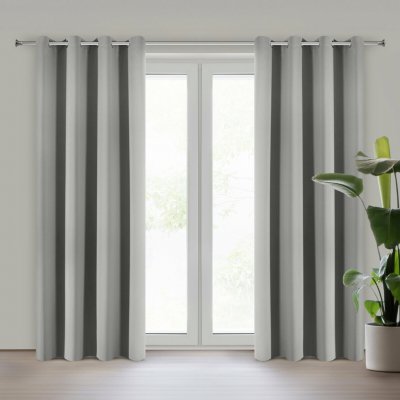EUROFIRANY ZÁVĚS NA KROUŽCÍCH NERISA 140X250 CM STŘÍBRNÁ – Hledejceny.cz