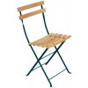Zahradní židle a křeslo Fermob Skládací židle BISTRO NATURAL Acapulco Blue