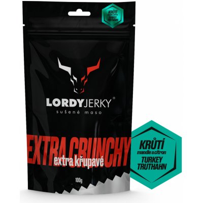 Lordy Jerky Krůtí sušené maso Citron Mandle 100 g