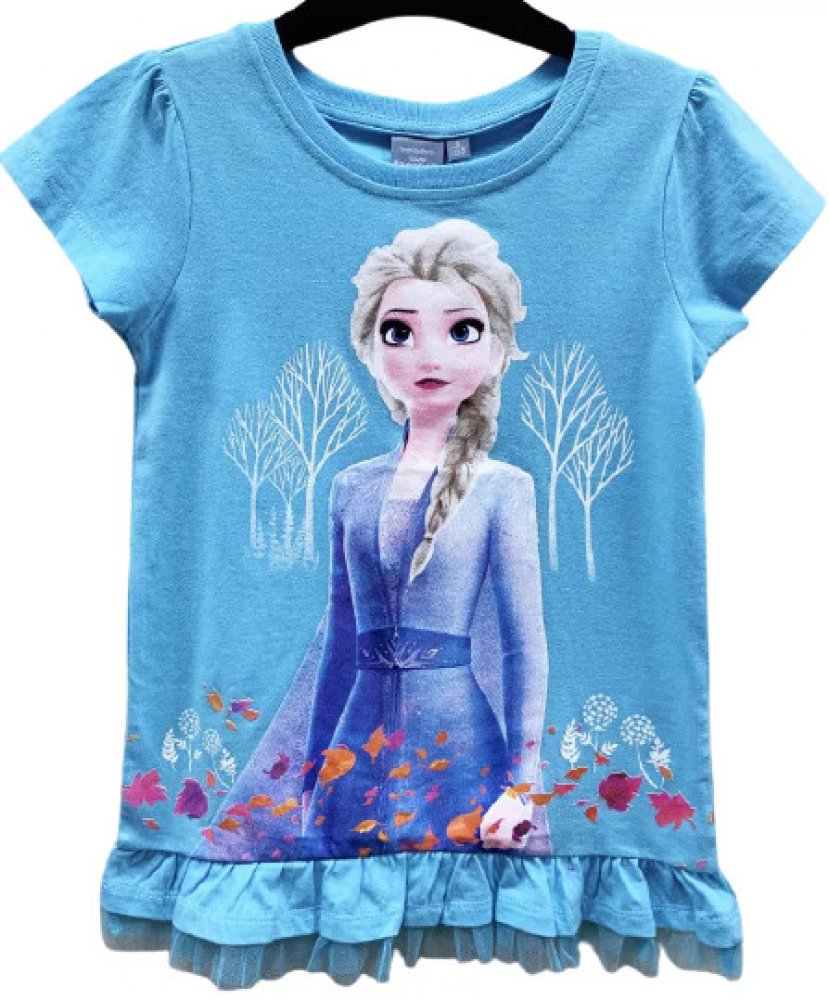Dívčí tričko s krátkým rukávem Frozen Ledové království Elsa Modrá 3 R |  Srovnanicen.cz