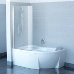 Ravak CVSK1 Rosa 140/150 L white+Transparent, levá 7QLM0100Y1 – Zboží Dáma