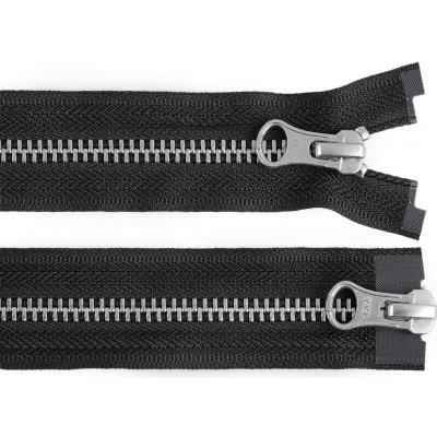 Zip kovový YKK No 5 dělitelný 2 jezdce / dvoucestný 70 cm na kožené bundy Varianta: černá barva nikl, Balení: 1 ks 60217/155421/284892 – Hledejceny.cz