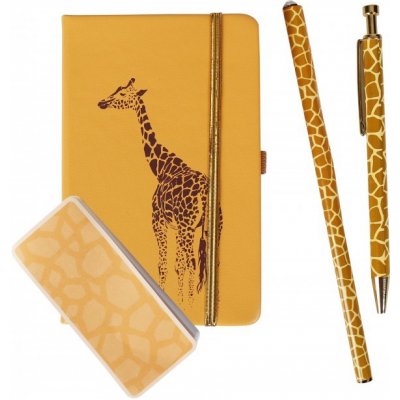 Albi Psací set Žirafa malý sešit + propiska + tužka + samolepící bloček