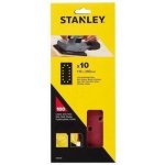 Stanley Brusné papíry pro vibrační brusku 115 x 280 mm děrované, P100, Black & Decker, AEG, Bosch, Skil, Metabo, 10 ks - ST-STA31025-XJ – Sleviste.cz