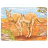 Puzzle GOKI Dřevěné Australská zvířata: Klokani 24 dílků