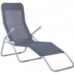 Zahradní lehátko SPRINGOS SIESTA tmavě šedé – Sleviste.cz