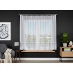 Dekorační krátká záclona na žabky MODESTA LINE 160 bílá 400x160 cm MyBestHome – Hledejceny.cz