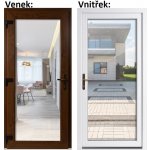 Soft WDS Vchodové dveře 3/3 sklo Čiré levé otevírání VEN Zlatý dub-Bílá 88 x 198 cm – Hledejceny.cz