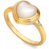 Prsteny Hot Diamonds Pozlacený prsten s diamantem a perletí Jac Jossa Soul DR284