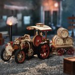 ROBOTIME Rokr 3D dřevěné puzzle Parní stroj 469 ks – Zboží Dáma