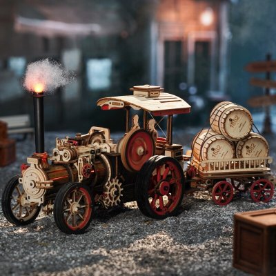 ROBOTIME Rokr 3D dřevěné puzzle Parní stroj 469 ks – Zboží Dáma