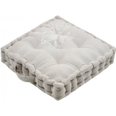 France sedací polštář na zem CLARINE béžová 45x45x10 cm – Zbozi.Blesk.cz