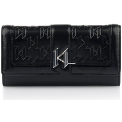 PENĚŽENKA KARL LAGERFELD K/SADDLE CHAIN CONT. FLAP WT černá None