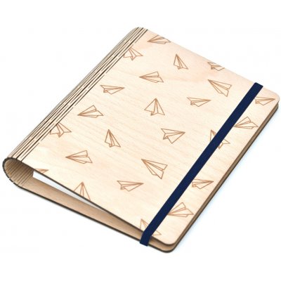 Wooden Moment Poznámkový blok Vlaštovky Tmavě modrá Linkovaný A5 – Zboží Živě