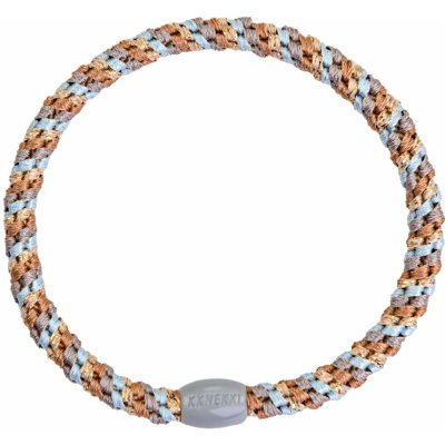 KKNEKKI Gumička do vlasů Kknekki Slim Nougat / Baby Blue, měděná barva, textil – Zboží Dáma