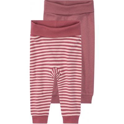 Lupilu Dívčí kalhoty Jogger s BIO bavlnou 2 kusy růžová pruhy – Zboží Mobilmania