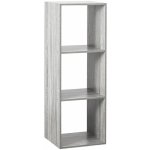 5five Simply Smart Dekorativní police knihovna dekorace 3 úrovně barva přírodního dřeva výška 100 cm. – Sleviste.cz