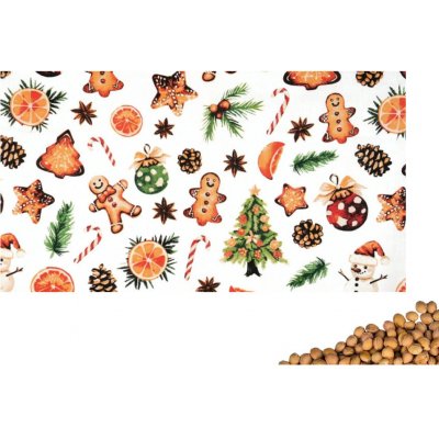 VFstyle Gingerbread nahřívací polštářek s třešňovými peckami 30x15 cm – Zboží Dáma