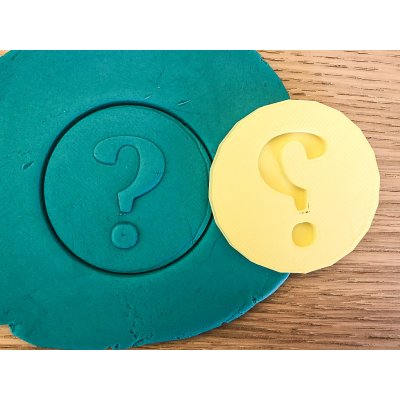 TVOŘÍTKO Otazník - razítko special Tvar vykrajovátka: Kulaté Vlnky, Nástavec na razítko: Ano – Hledejceny.cz