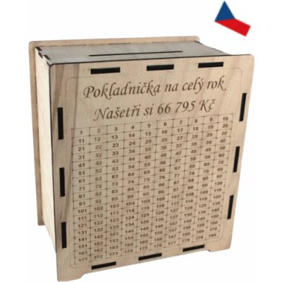 JH WoodArt Dětská pokladnička 1 ks – Zboží Dáma
