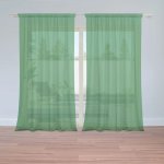 Sablio Záclony Tmavě zelená: 2ks 150x250cm – Hledejceny.cz
