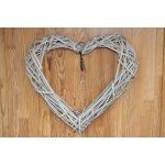 L.M.Dekor Proutěné srdce k dalšímu tvoření šedé a bílé 40 cm šedá – Hledejceny.cz