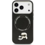Karl Lagerfeld PU Karl and Choupette Heads Pins MagSafe Zadní Kryt pro iPhone 17 Pro Max Black – Zbozi.Blesk.cz