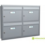 Poštovní schránka G-01 - pro zazdění s orámováním - lakovaná - RAL 7016 STR. - ANTRACIT – Hledejceny.cz