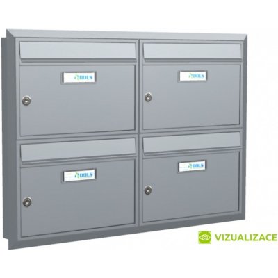 Poštovní schránka G-01 - pro zazdění s orámováním - lakovaná - RAL 7016 STR. - ANTRACIT – Hledejceny.cz