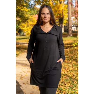 Jsem máma Bambusové šaty s légou černé – Zboží Mobilmania