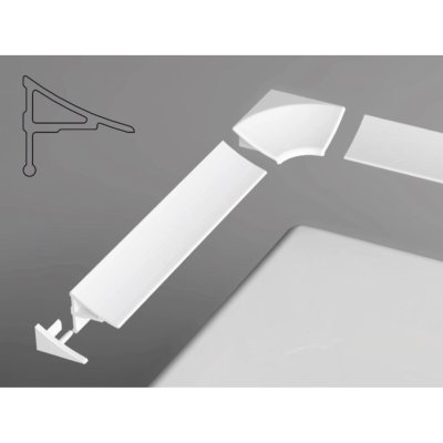 Ravak XB460000001 Sada pro krycí lištu 11 - bílá B460000001 – Sleviste.cz