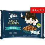 Felix Tasty Shreds s lososem a tuňákem ve šťávě 4 x 80 g – Zboží Mobilmania