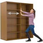 B2B Partner Dvouřadá posuvná knihovna DOUBLE třešeň 1800x700x2000 mm – Zboží Dáma