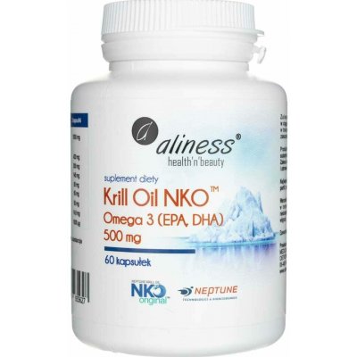 Aliness Krill Oil NKO Omega 3 s astaxanthinem 500 mg 60 kapslí – Hledejceny.cz