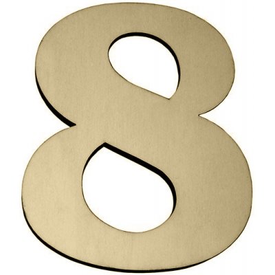Kateon Přírodní dřevěné domovní číslo - TOPOL varianta: číslo 8 – Zboží Mobilmania
