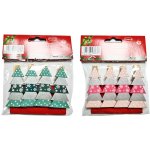 Euro Habitat Vánoční dřevěné kolíčky s motivem stromečku 4 ks 7x3,3x0,2 cm – Hledejceny.cz