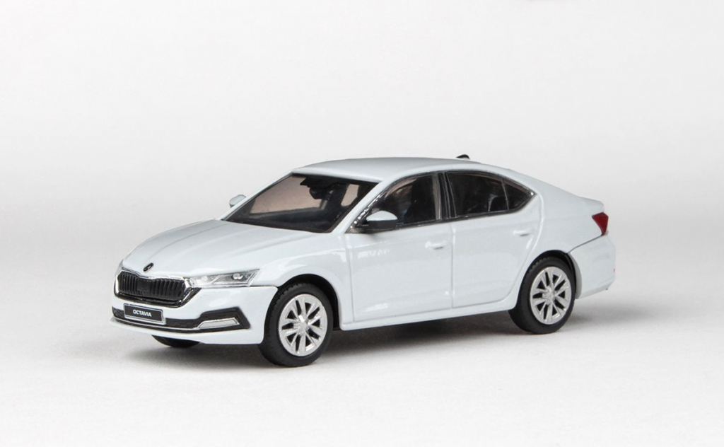 Abrex škoda Octavia IV 2020 Moon Metalíza Bílá 1:43