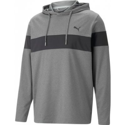 Puma Mattr Colourblock Hoodie Šedá – Zboží Mobilmania