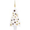 Vánoční stromek zahrada-XL Umělý vánoční stromek s LED a sadou koulí bílý 90 cm