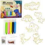 LEAN Toys 27734 Kreativní DIY 3D vitráže přívěsky Dinosauři 6 gelových fixů – Hledejceny.cz