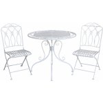 Chic Antique antik zahradní bistro set stůl a 2 židle French bílá – Hledejceny.cz