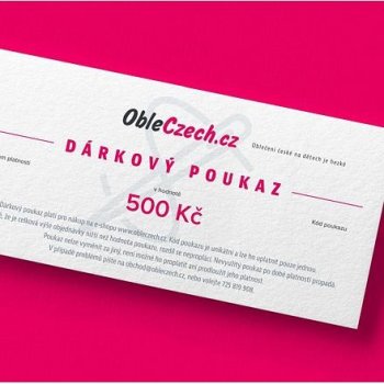 ObleCzech ObleCzech dárkový poukaz 500 Kč